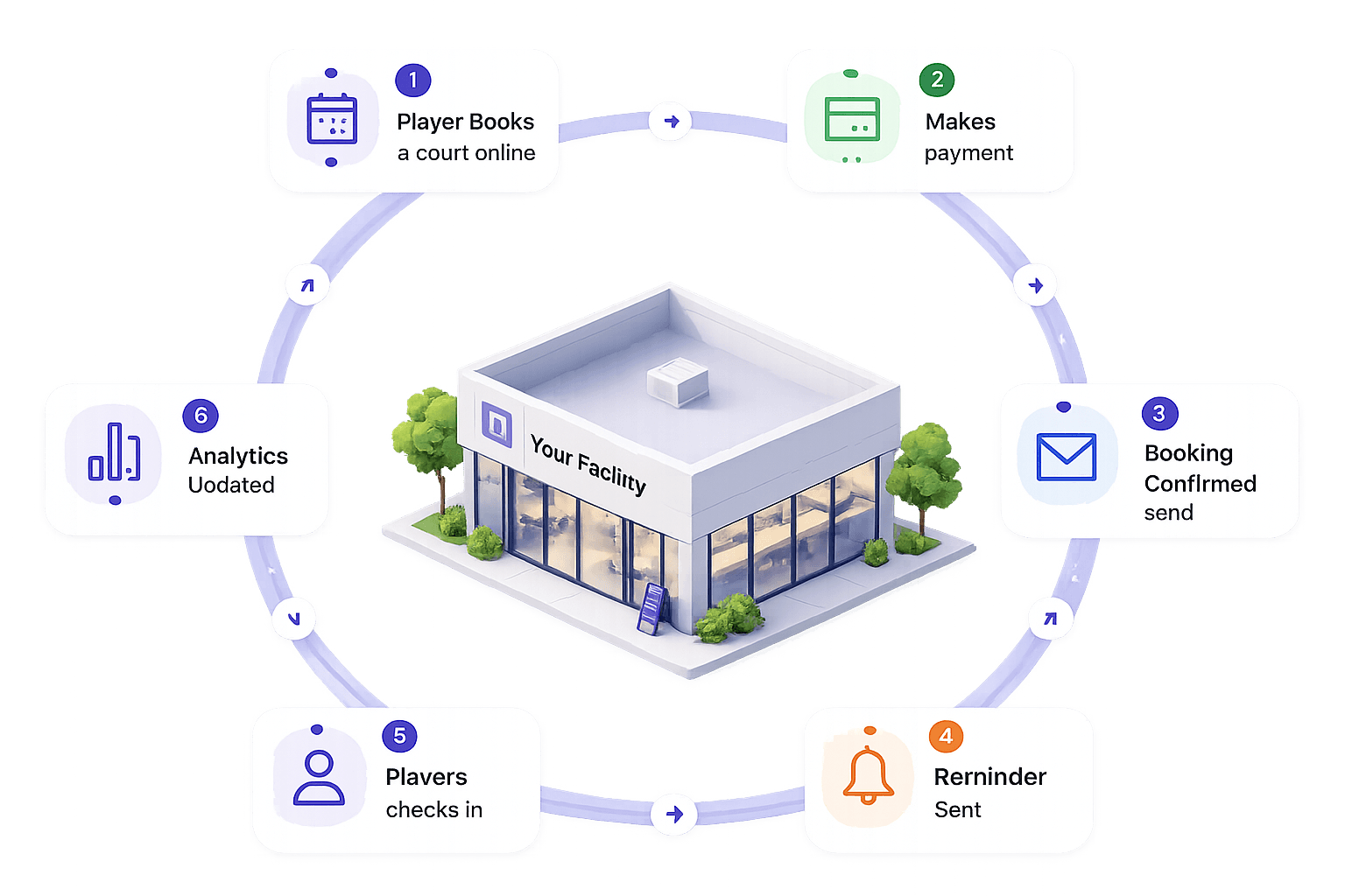 Nesbook seamless booking workflow illustration